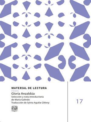 cover image of Gloria Anzaldúa. Material de lectura